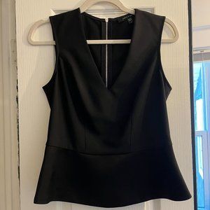 Judith & Charles Peplum Tank (Black, Size 6)